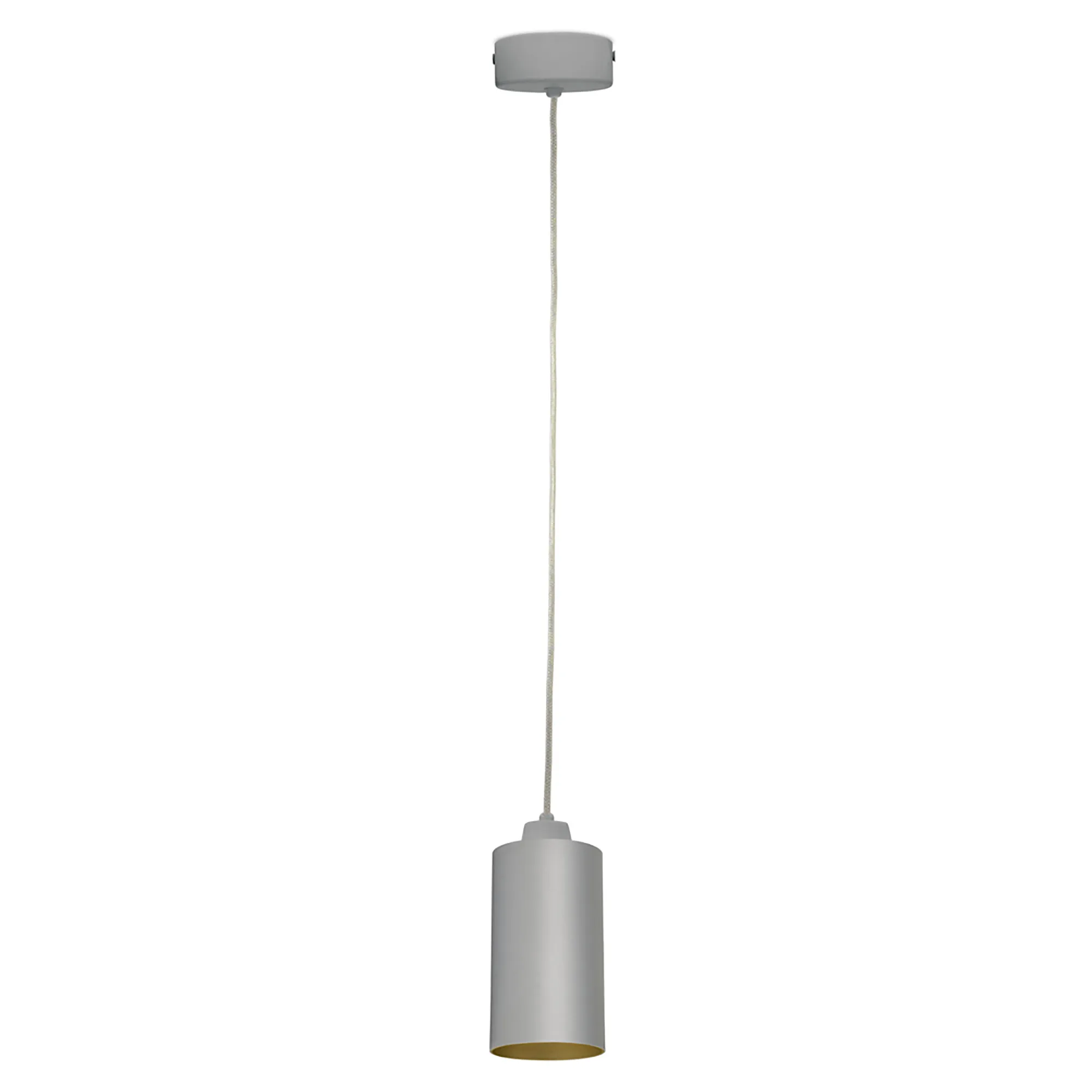 DL350010  Eos 15 P, 15W Silver & Gold LED Pendant Spotlight 1180lm 10° 2700K IP20